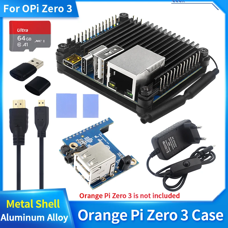 Orange pi Zero Aluminum Alloy Case Shell de Dissipação de Calor Passivo Gabinete do Dissipador de Calor Cpu