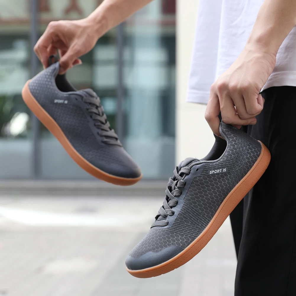 Minimalist Barefoot Shoes Cross Trainer Shoes Non Slip Wide Toe Walking Shoes Breathable Lightweight Tennis Shoes for Men Women 3