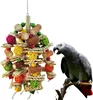 Bird Swing Toy Wooden Parrot Perch Stand Playstand with Chewing Beads Cage Playground for Budgie Birds 1