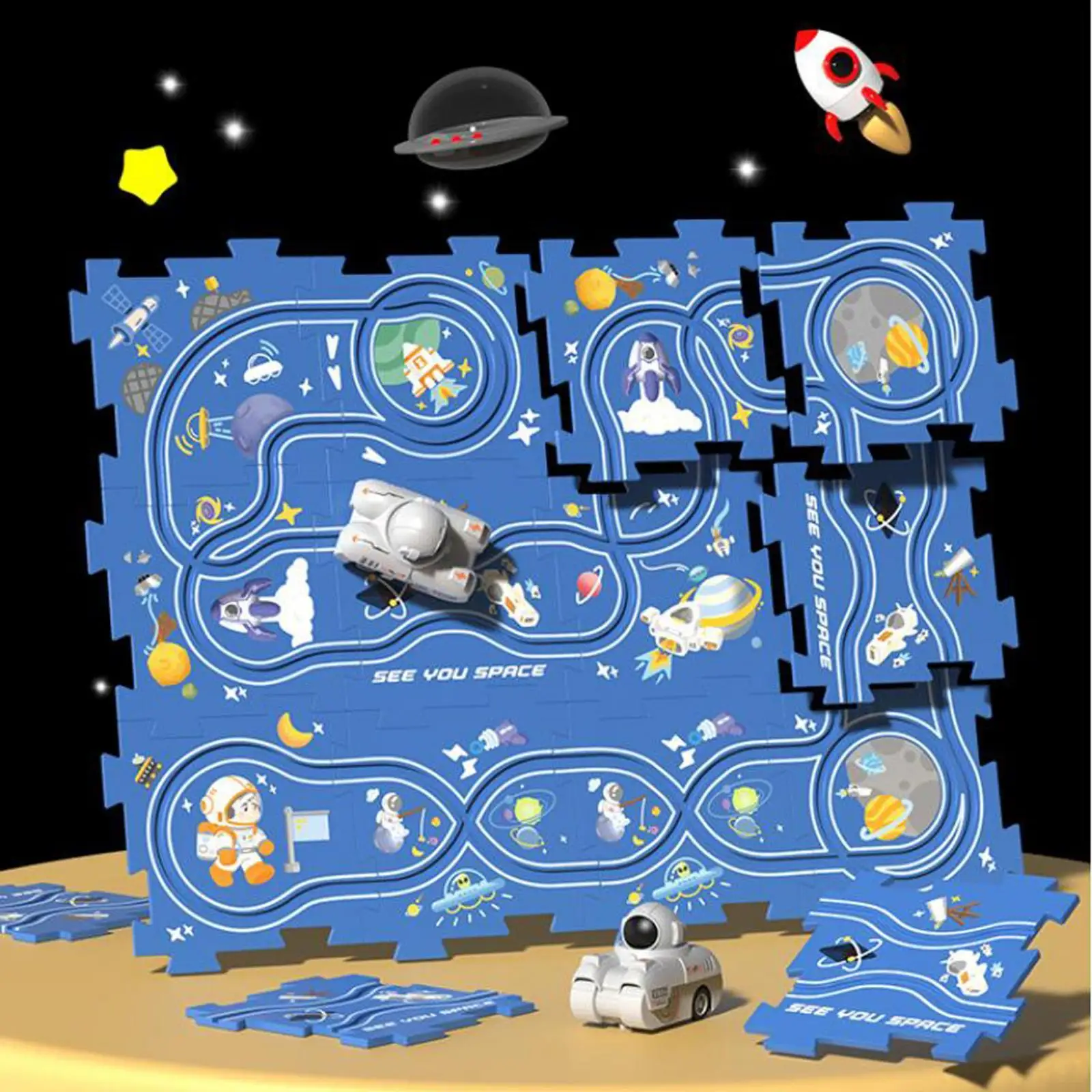 TrackPuzzleJigsawBoardBrainDevelopmentEducationalToyJigsaw