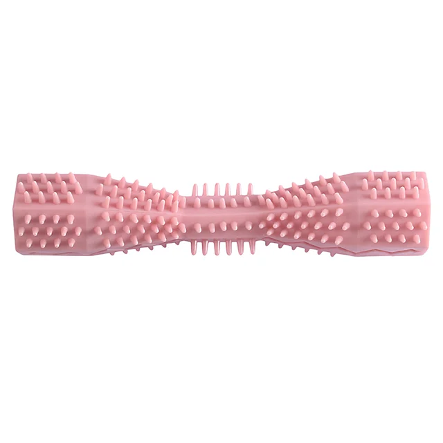 Hexagonal Chew Toy for Dogs Cats - Non-Toxic TPR Teething Bone with Teeth Cleaning & Boredom Relief  3