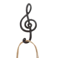 1set Music Note Shape Hook Iron Wall Hanger Unique Home Decor Vintage European style Kitchen Bathroom Coats/towel/Key/Hat/Bag 2