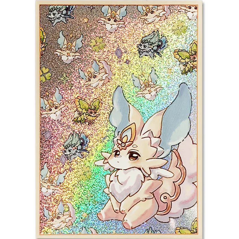 50Ct Holographic Lampeggiante Purchive Top Loading Manicotti Per Carte Collezionabili Deck Protector Per Yugioh/Carte Di Dimensioni Giapponesi 63X90Mm