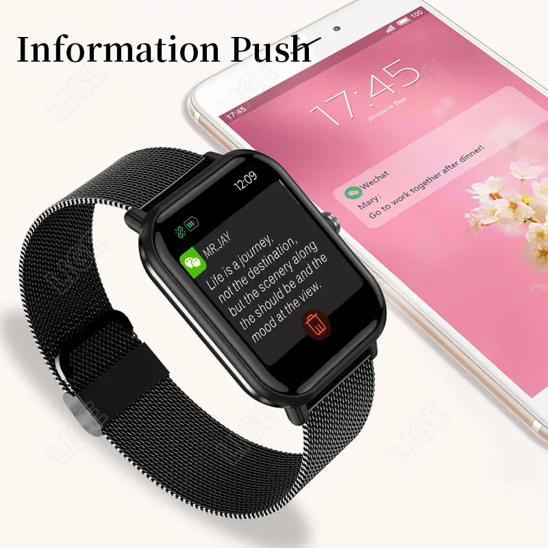 LIGE 2023 Smartwatch  ð     ڵ   Ʈ ġ  IOS ȵ̵