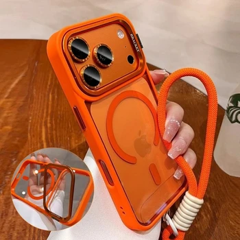 New Camera Bracket For Magsafe Case for iPhone 17 Pro Max 17 Air 16 15 14 Plus 11 12 13 Pro Max With Wrist Strap Lens Film Cover 1