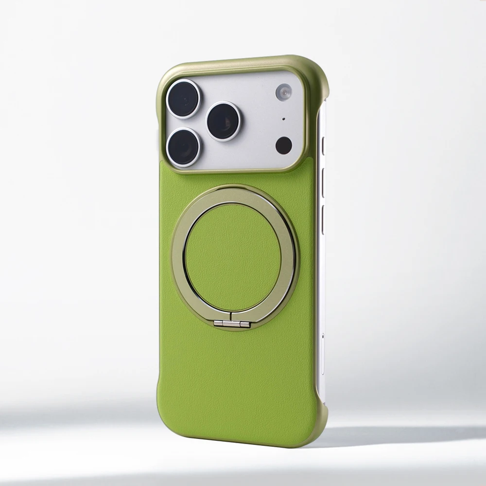 Sleek Magnetic Stand Phone Case with Wireless Charging Cover