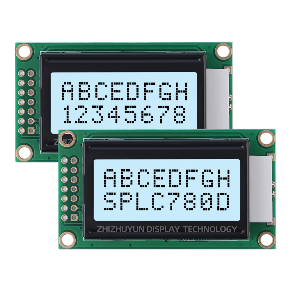 Spot Goods 0802B-2 Grey Film STN Blue Text LCD Screen 0802 14PIN Module 8X2 Characters 14PIN LCD Screen