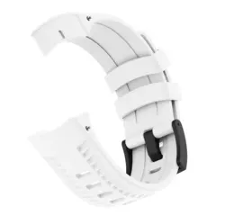 Sport Silicone 24MM Strap Bracelet - Premium Replacement Wristband (White)