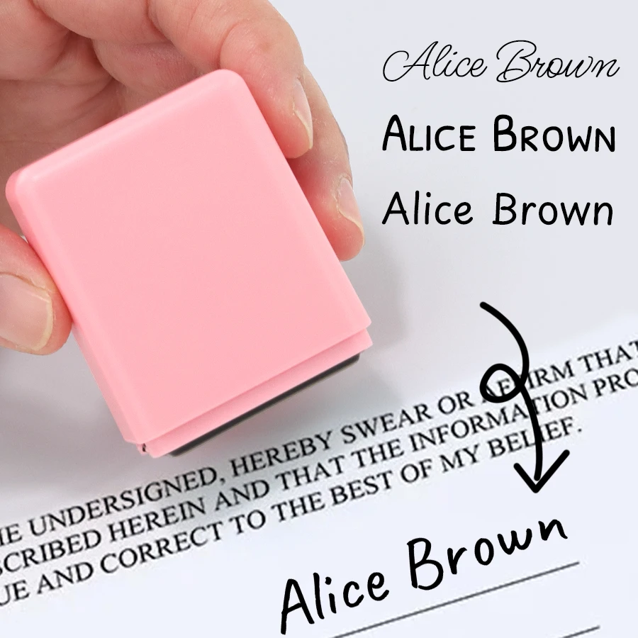 Name Stamp Ink Impression Personalized Signature Stamp Business and Personal Use Modern Look