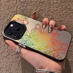 Luxury Art Flower Print Silver IMD Phone Cover - Samsung Jump3 (BK - CYK0243)