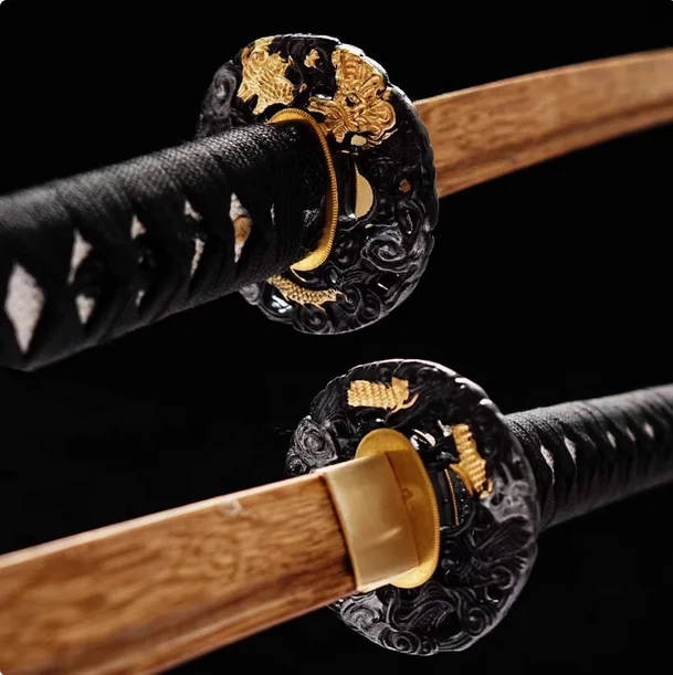 High Quality Japanese Samurai Katana Sword Log Rosewood Blade Fit Exercise Training Cosplay Weapon Props Unsharp