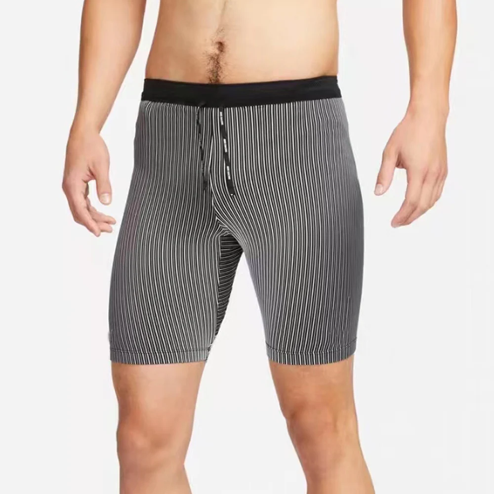 Running Sportswear Men's Sports Lycra Running Man Tights Trousers Leggings Pants Gym Fitness Shorts Male Marathon Customization sports shorts sports leggings