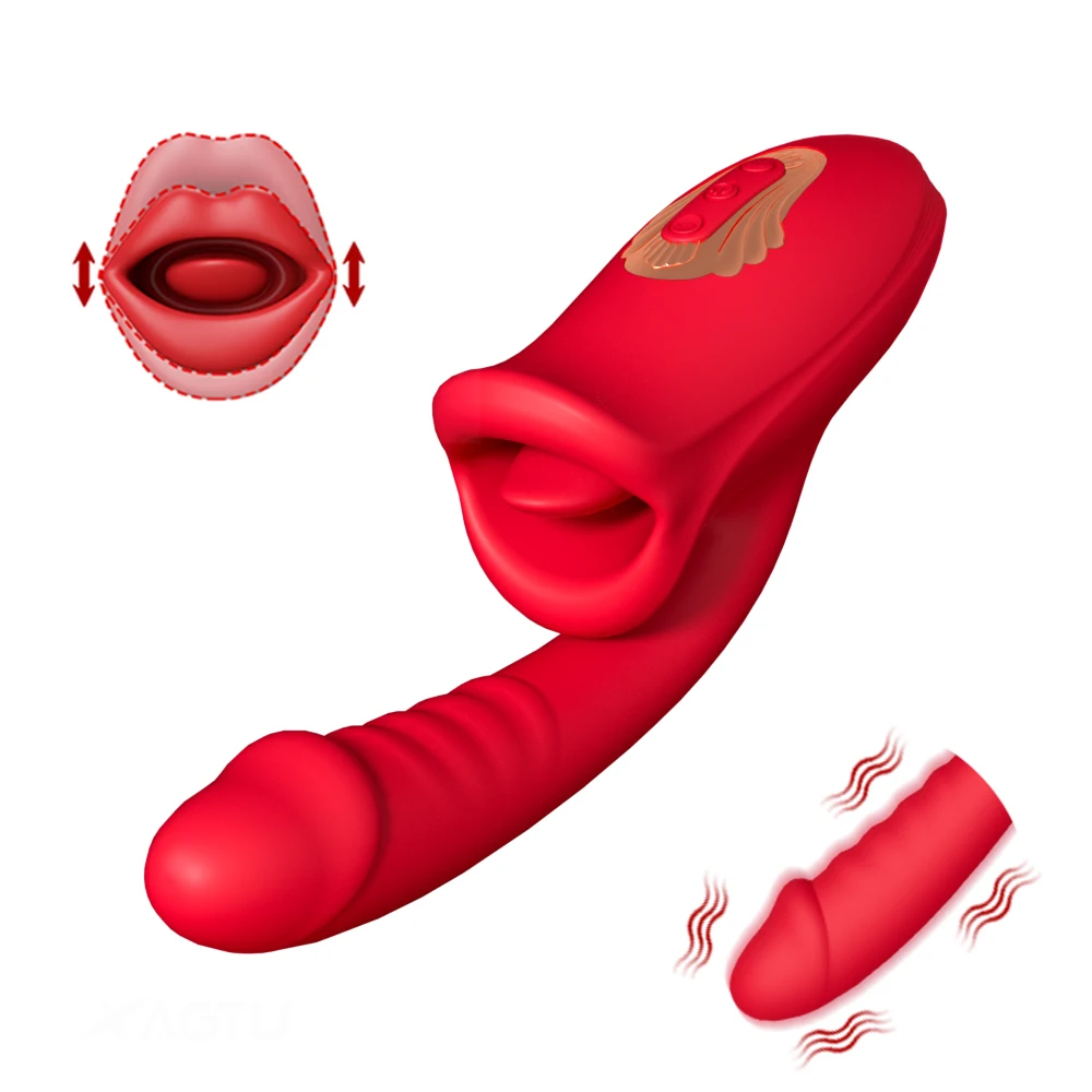 Vibrator med tungstimulering och klitorissug för kvinnor_voghion.com