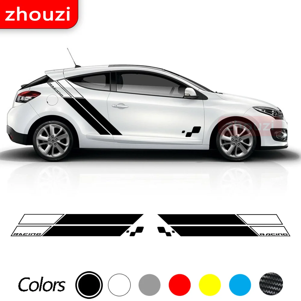 Per Renault Megane Rs Trofeo 2010-2020 3-5 Porte Adesivo Sport Strisce Su Entrambi I Lati Car Door Body Decor Decalcomanie In Vinile Accessori