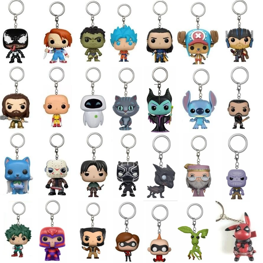 2022 New Funko Pop Action Figure Stranger Venom Aquaman Toys Cute Keychain Collection Model Toys Iron Man Dolls