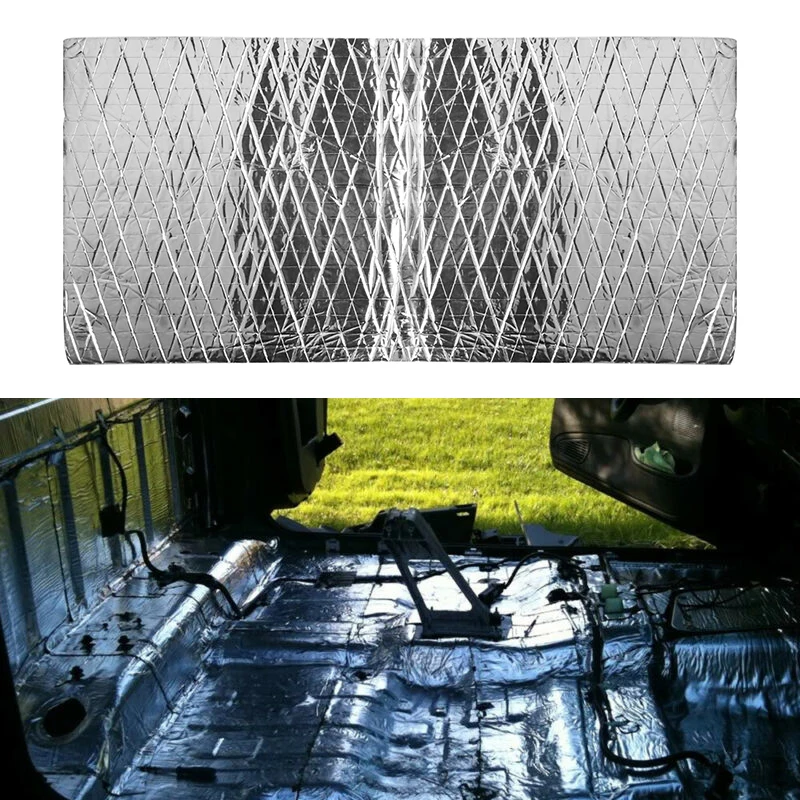 25cm*50cm Car sound insulation Soundproof Tool Accessory Car Deadening Insulation Noise Replacement Rubber Foam + Aluminum Foil