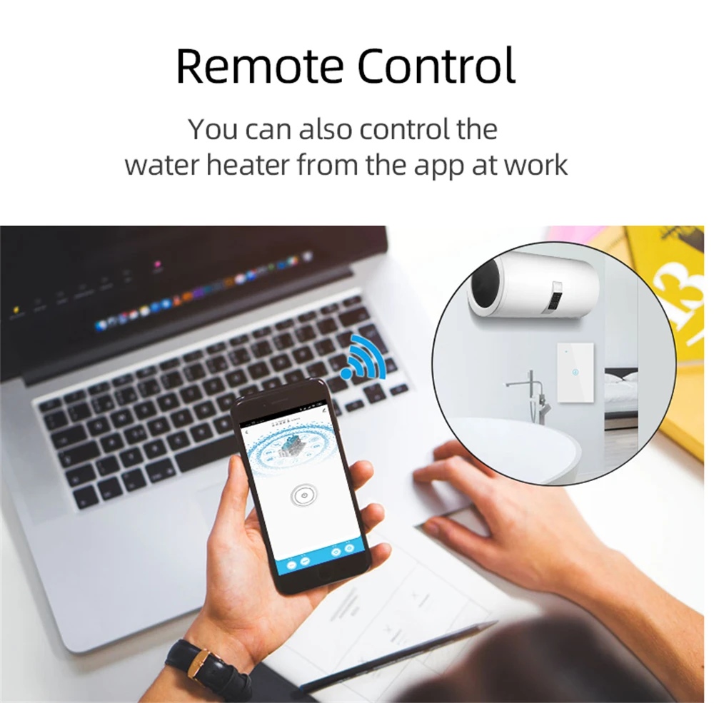 Description Picture 6 of itemTuya Smart Wifi Water Heater Boiler Switch Air Conditioner Light Timing Us Brazil for Alexa Google Home 20A/40A Touch Switches