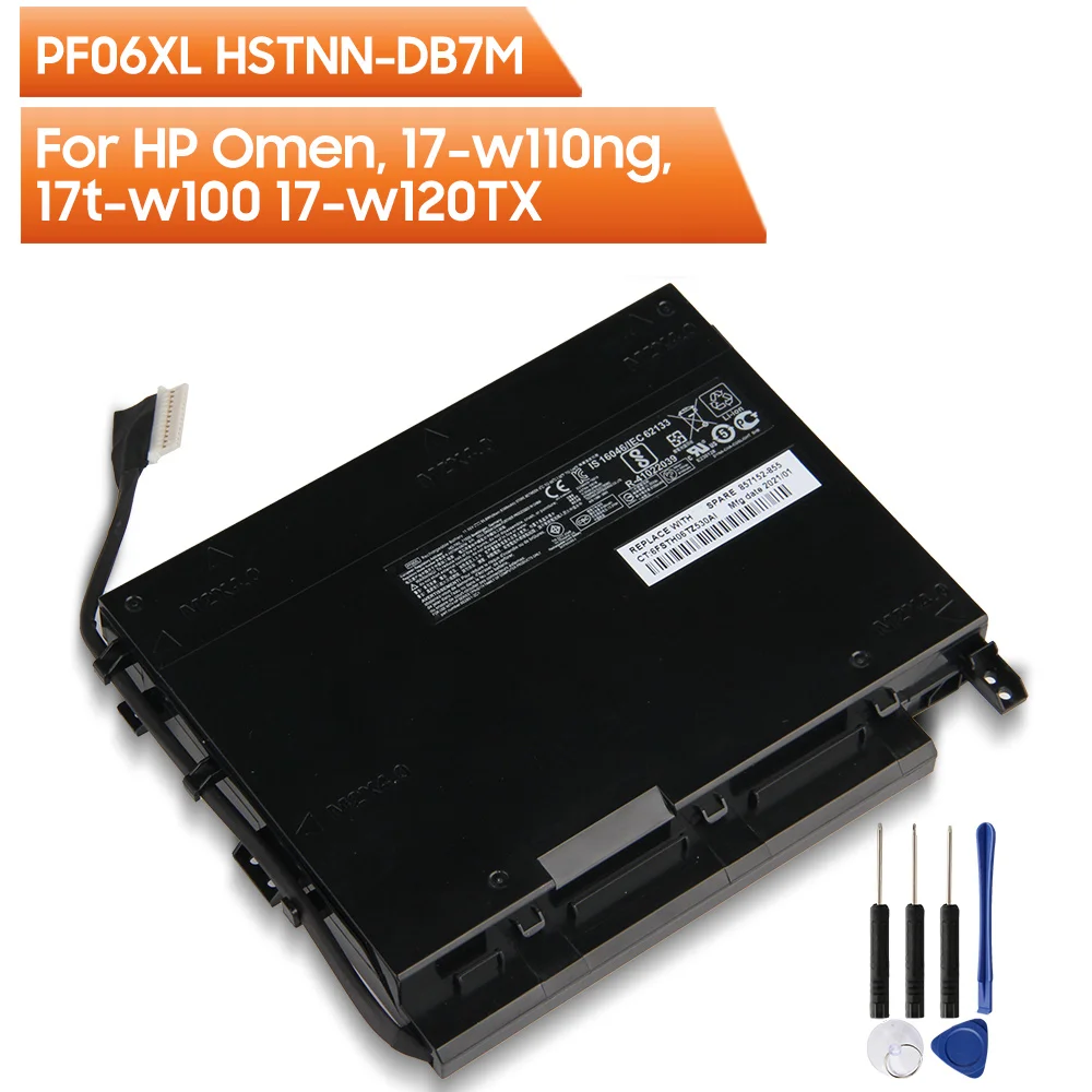 Batteria Di Ricambio Originale Pf06Xl Hstnn-Db7M Per Hp Presagio 17-W Serie 17-W110Ng 17-W206Tx 17-W252Nr 17-W253Dx Presagio 17-W286Cl