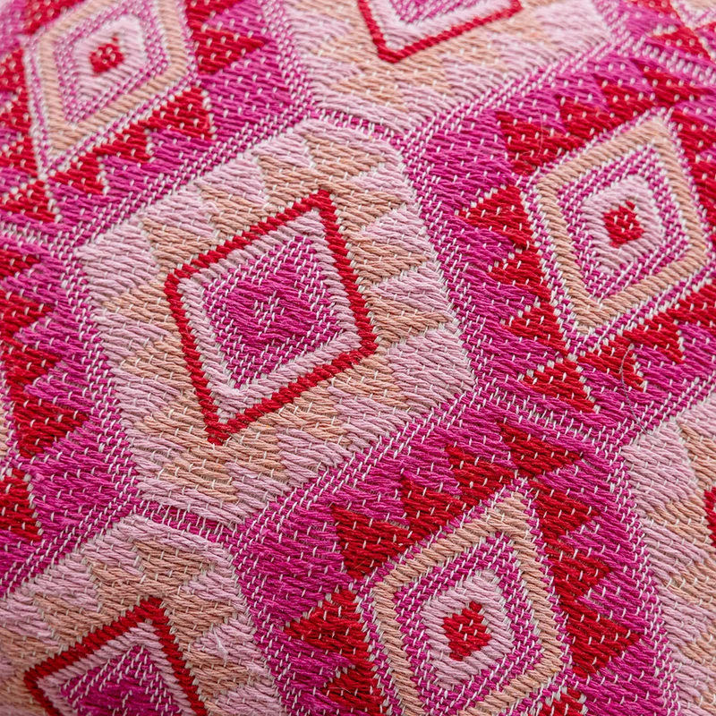 핑크 Boho 레트로 쿠션 커버 다이아몬드 앵무새 깃털 던져 베개 케이스 45x45cm 홈 소파 침대 거실 장식