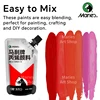 Marie's 5pcs 100ml/3.38oz Red Colors Acrylic Paint Set for Models,Craft,DIY,Rock,Glass,Painting,Canvas,Eggs for Adults, Artists 2