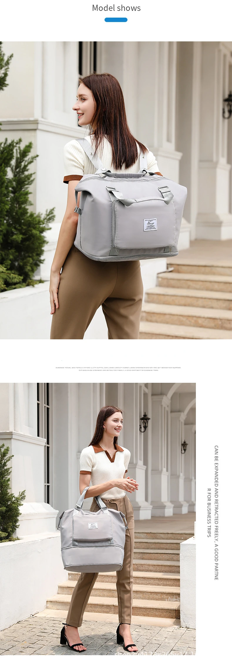 S1e120d6871f34249a065d9be6174f3a63 Large Capacity Folding Travel Bags Waterproof Tote Gym Luggage Bags for Men Women, Travel Backpack Duffle Bags Handbag Mallzona