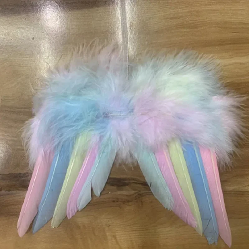 18x14cm Christmas Tree Feather Wing Pendant Decoration Mini Barbie Doll Clothing Accessories