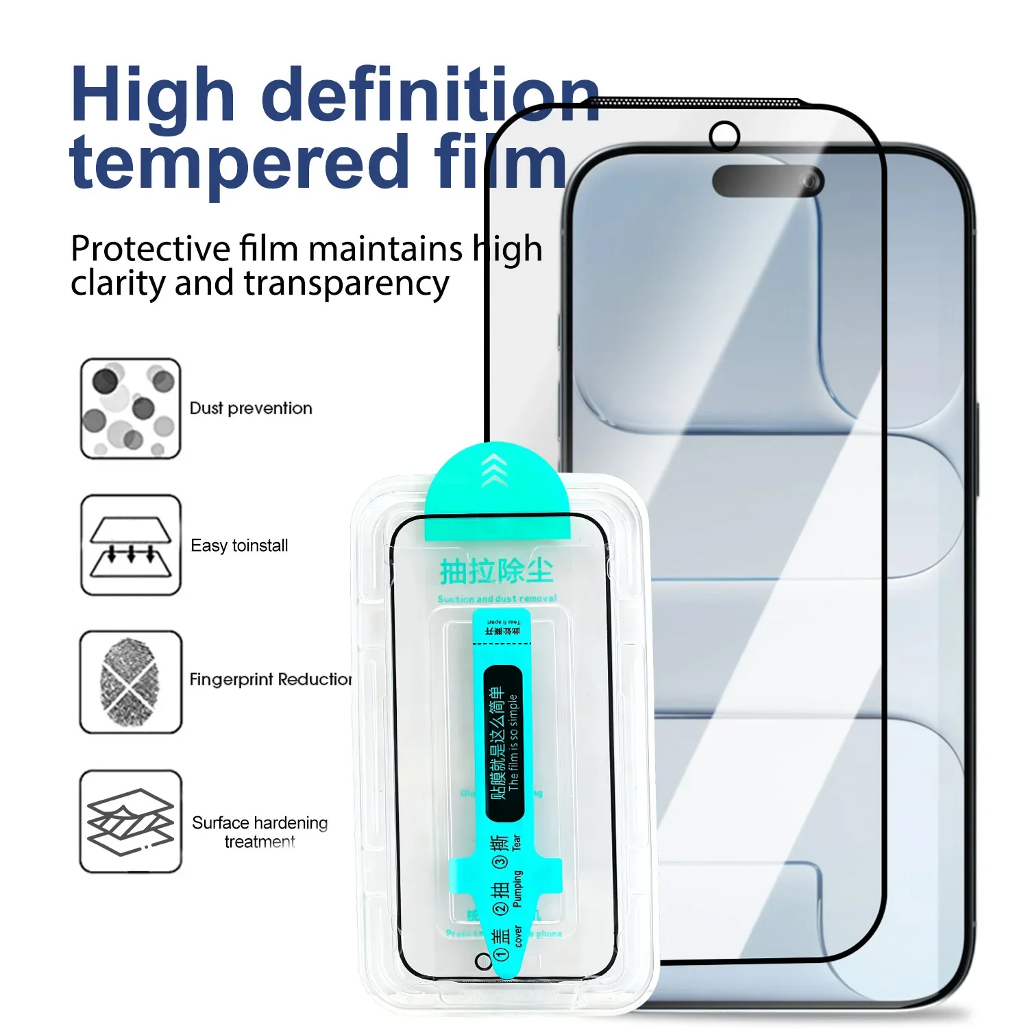 for IPhone17 Pro 17PM Screen Protector with Easy To Install Matte Tempered Glass for IPhone 17/17 Pro/17 ProMax 9H Hardness Film