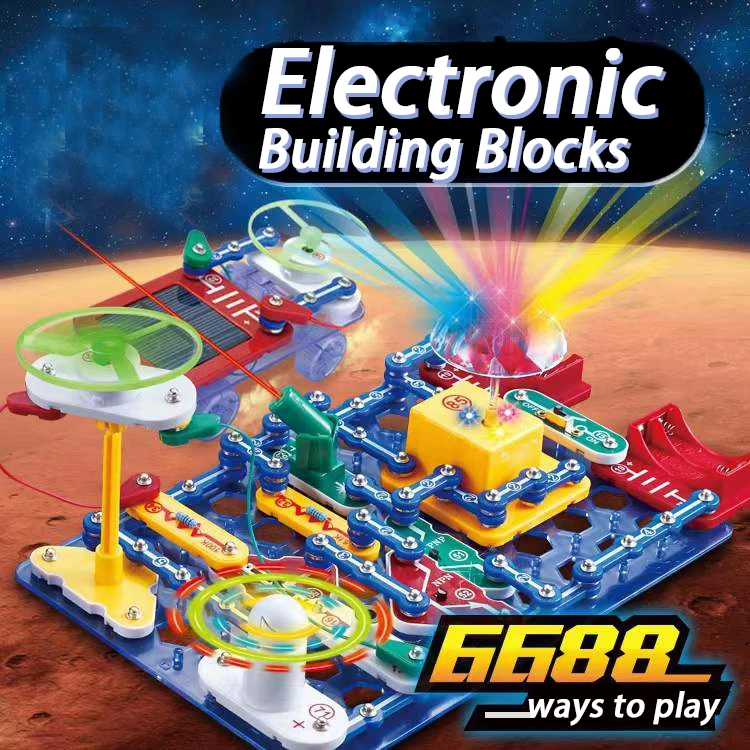 

Big Size Compound Mode Switch Circuits Electronics Building Block Kit Scientific Experiment Educational Assembling Toy for Kid