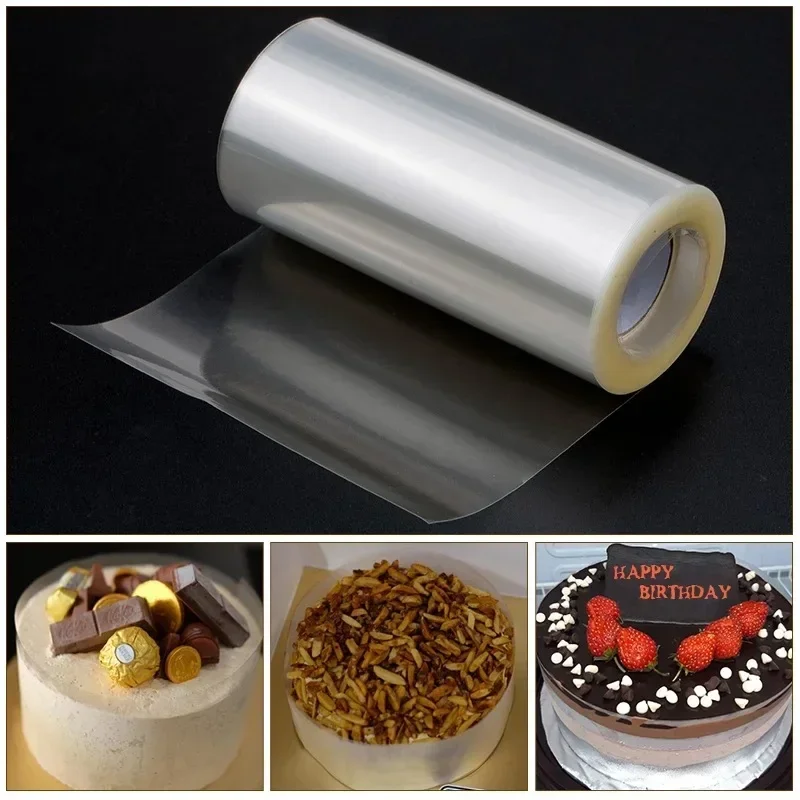10M Acetate Roll Cake Collar Transparent Mousse Cake Surround Film DIY Chocolate Decoration Tool Dessert Sheet Strip