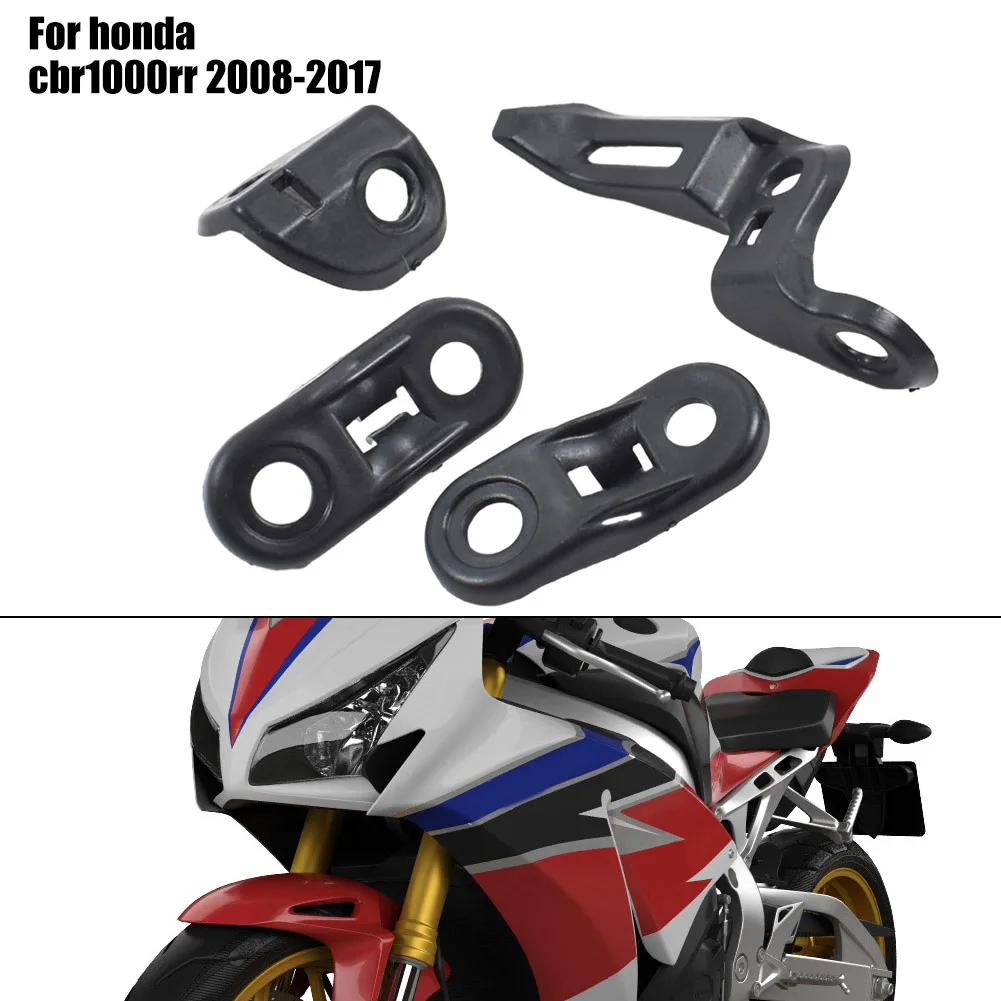 

4PCS/Set Motorcycle Fairing Fixing Brackets For Honda CBR1000RR 2008-2016 ABS Motorbike Front Fixing Bracket Replace Black