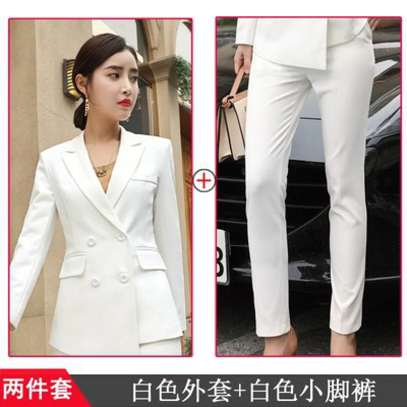 Рисунок 6 - Однотонный двубортный костюм с длинным рукавом