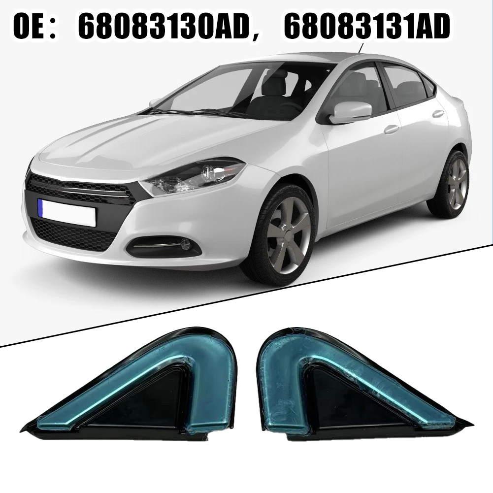 

2 шт. левая и правая передняя Боковая дверь автомобиля, угловая молдинговая отделка 68083130AD, 68083131AD, АБС-пластик для Dodge, аксессуары 2012-2016