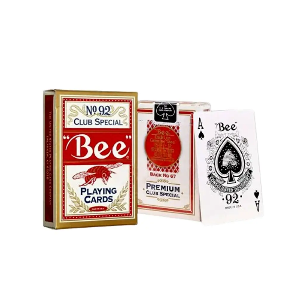 Bee No.92 Club Special Infrared Marked Playing Cards for Infrared Sunglasses & Contact lenses Cheating（Only Cards)