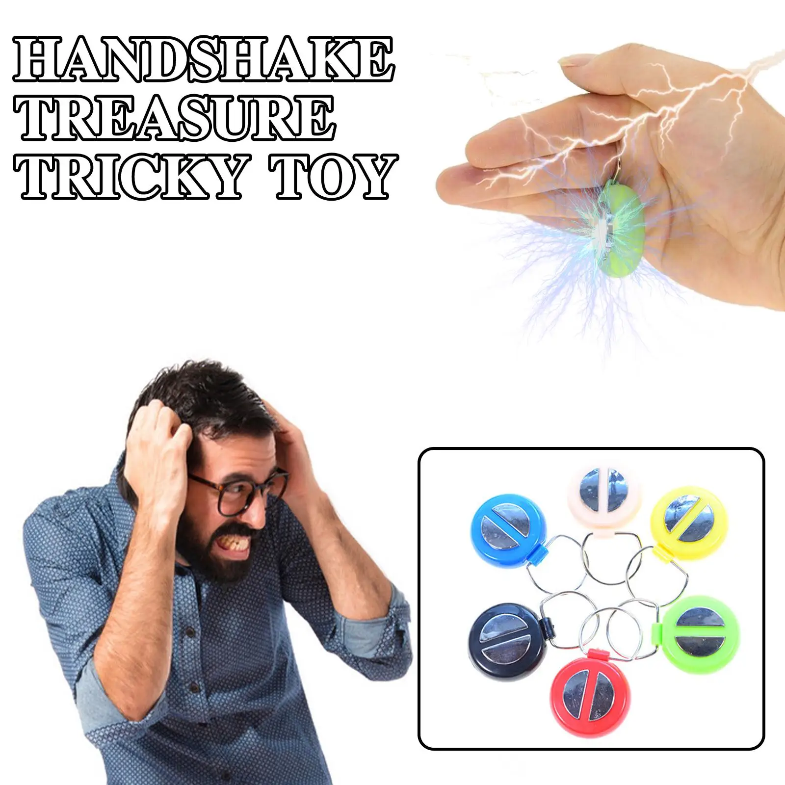 1pc Electric Shock Handshake Prank Buzzer Entertainment Toy To Funny Find Prank Safety Toys Aniti-stress Mini Port Q2f0