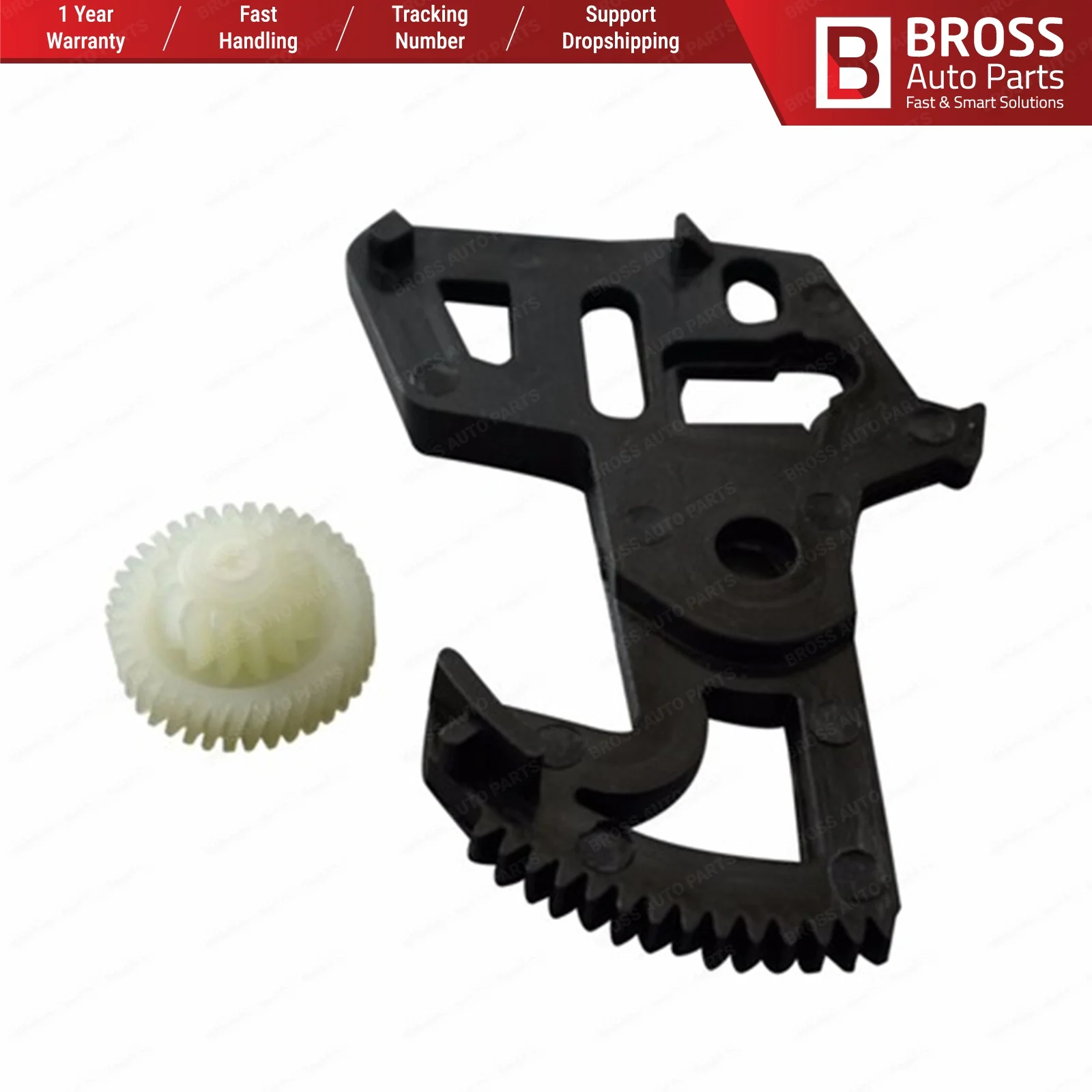 Bross Auto Parts BDP203+BDP548 Sliding Door Lock Latch Catch Repair Gear Set 7E0843654BH 7H0843603, 2K0843603 for VW Caddy 3 T5
