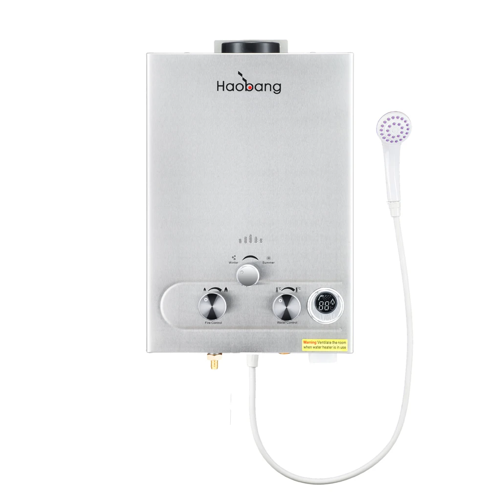 Energy Saving Domest Electronic Ignition Digital Display Temperature  Controller LPG Gas Direct Hot Water Heater For Shower