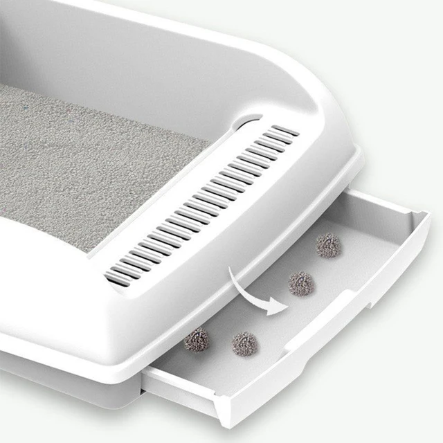 2025 Semi-automatic Litter Box Cleaning Oversized Deodorant Pooper Spatter-proof Semi-enclosed Cat Toilet 3