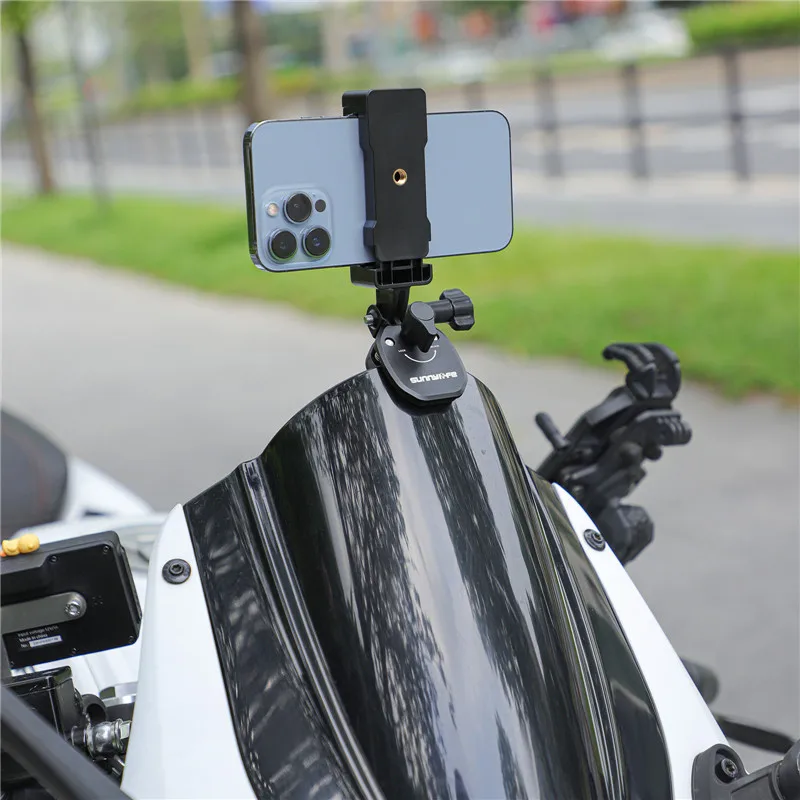 thumbnail image 2 of Motorcycle Windshield Mount - Aluminum Alloy Camera Clip For GoPro & Insta360 2 of 10