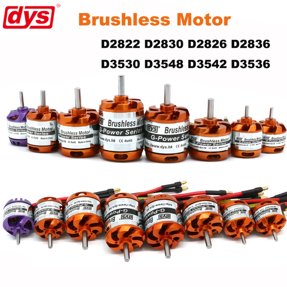 

RC Motor D2822 D2830 D2826 D2836 D3530 D3548 D3542 D3536 Brushless Motor For RC Mini Multicopters Plane Fixed-wing Aircraft CAR