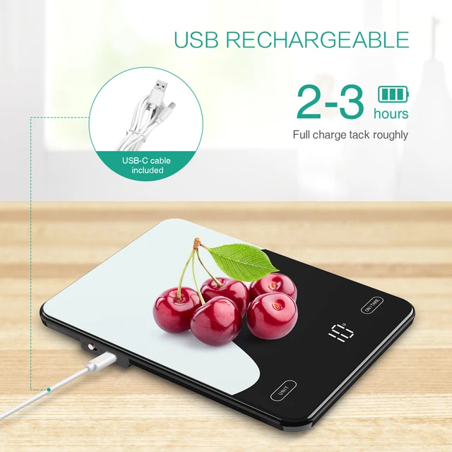 Digital Food Scale 10kg Smart Kitchen Scales with Nutrition Calculator APP  Rechargeable Gram Scale for Weight Loss Baking Scales - AliExpress