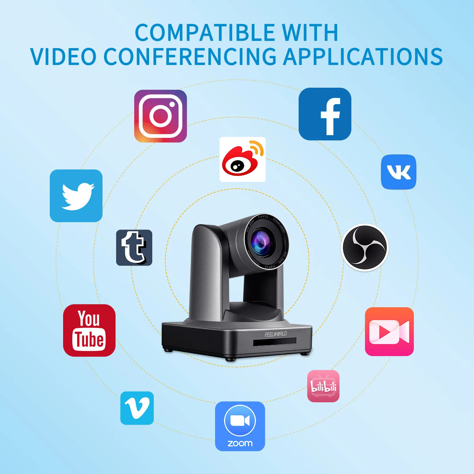 FEELWORLD 동시 라이브 스트리밍 PTZ 카메라, POE20X, USB, 3G-SDI, HDMI, IP, 사진 스튜디오용 궁극의 도구