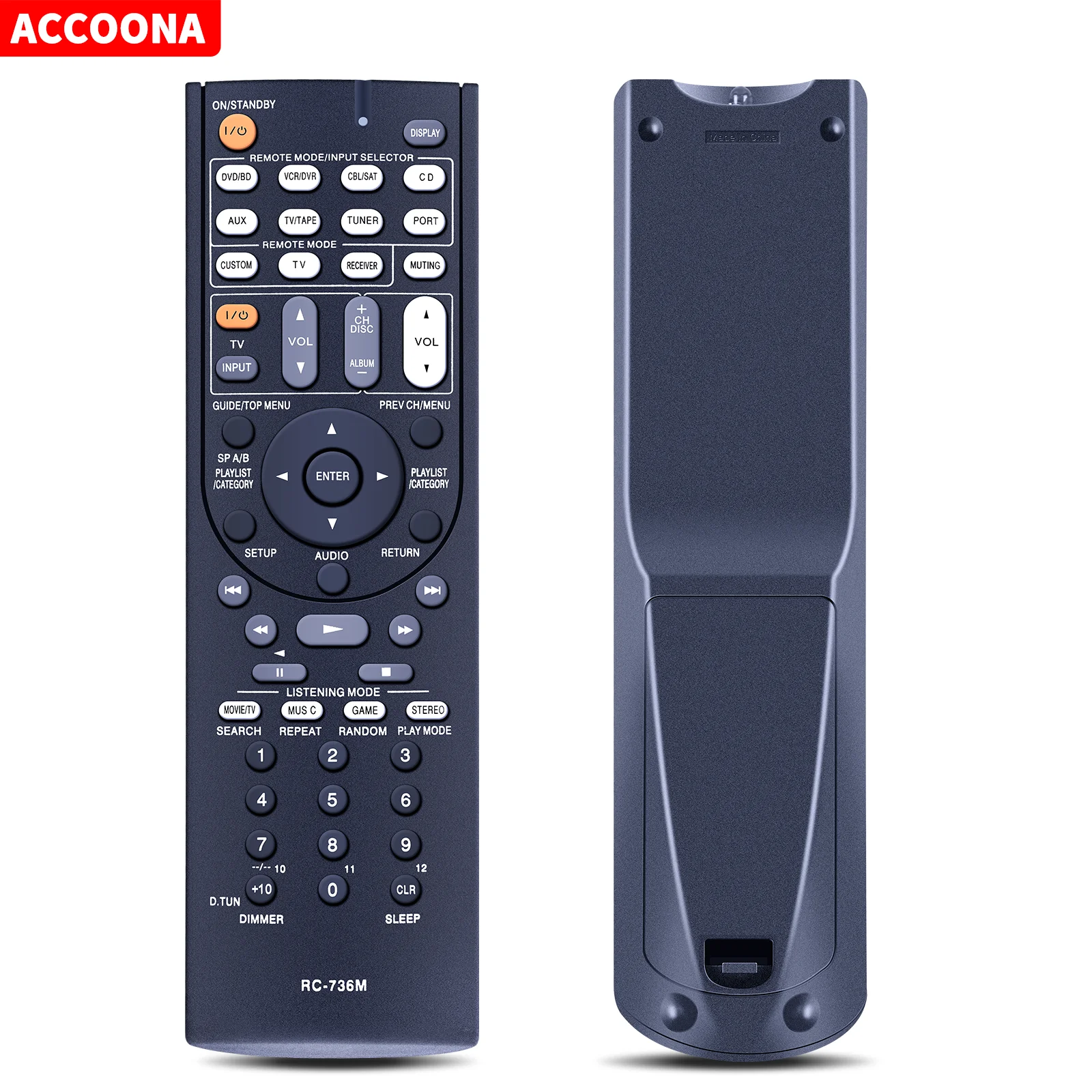 Rc-736M Telecomando Sostituire Per Ricevitore Av Onkyo Rc-737M Rc-801M Rc-836M Rc-865M Rc-762M Rc-764M Rc-810M Rc-735M Rc-738M