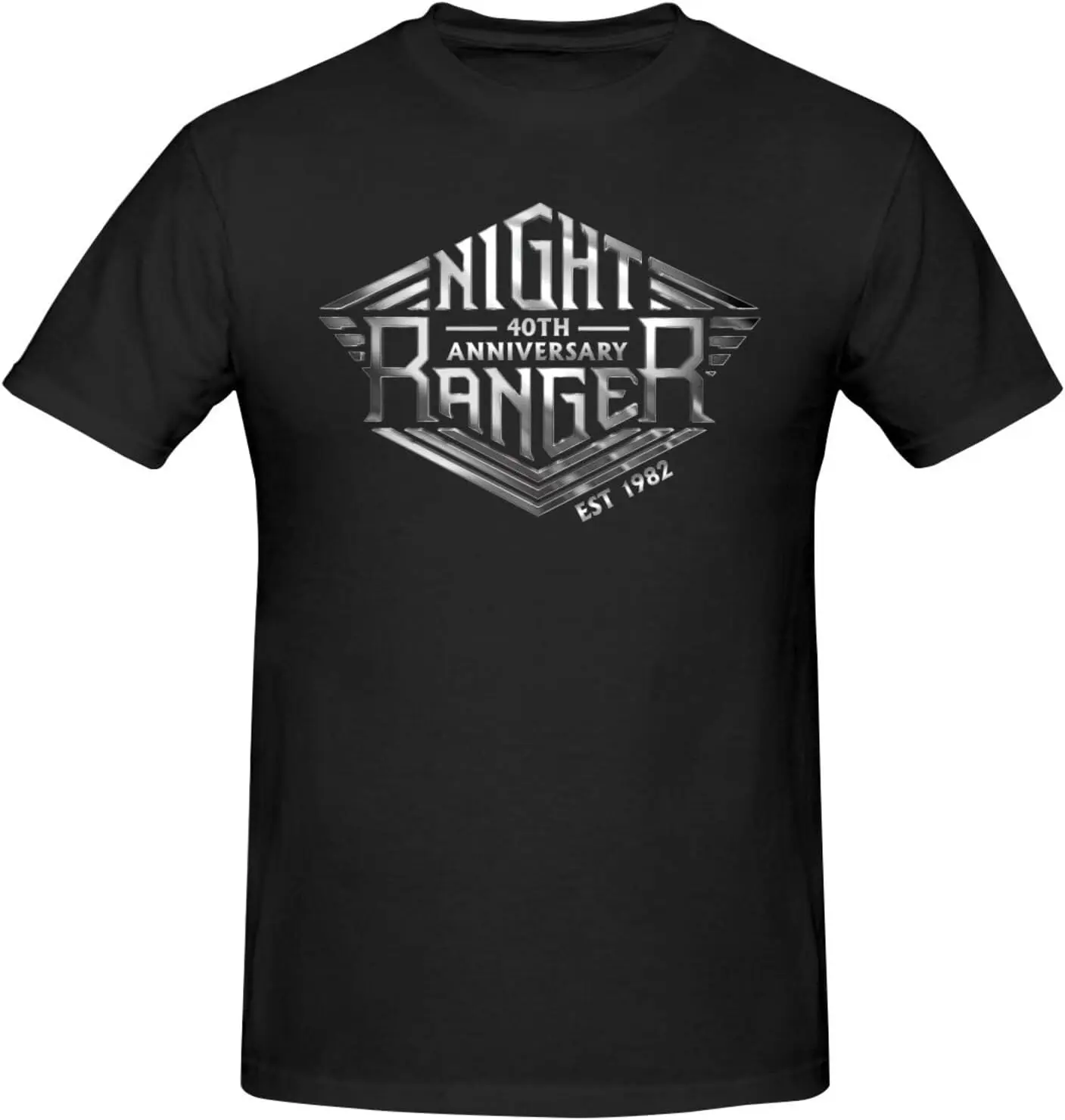 

Рубашка Night Band Ranger, Мужская футболка с круглым вырезом, универсальный черный топ с коротким рукавом
