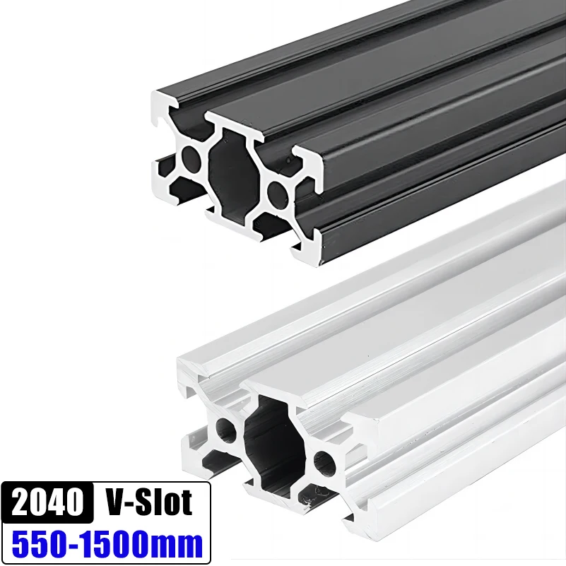 1PC Nero 2040 V-slot Standard Europeo Profilo In Alluminio Anodizzato Estrusione 100MM-800MM Lunghezza Guida Lineare Per Stampante 3D CNC - Foto 9