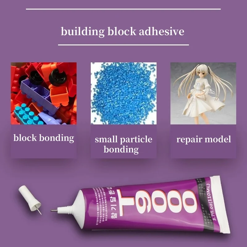 Korea T9000 Building Block Glue Transparent Soft Multi-purpose 15/50/110ML Adhesive DIY Daily Use Glue Repair Model Toy 3