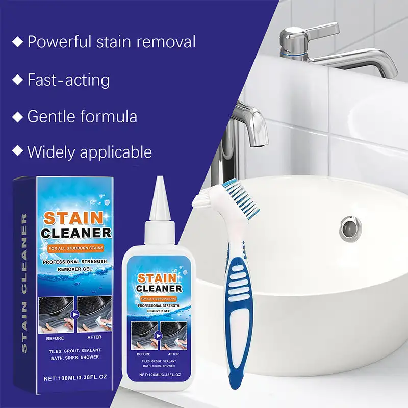 100ml Mold&Stain Remover Gel Kitchen Bathroom Cleaner Professional Strength Removal Gel With Brushes bathroom cleaner mold remover gel hard surface cleaner