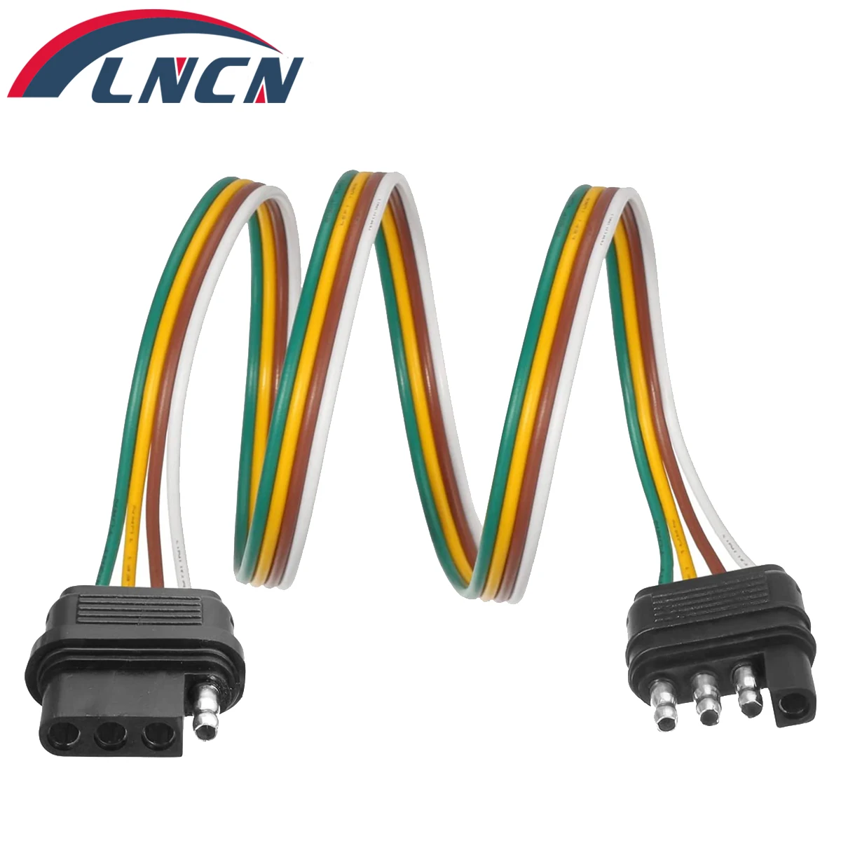Trailer Plug Adapter Towing Adapter Towing Adaptor Trailer Plug Trailer Wire Power Cord The 4 Pin Connector Prong Plug Suite Wiring Harness Extension Pvc Light Adapter Kit Towing