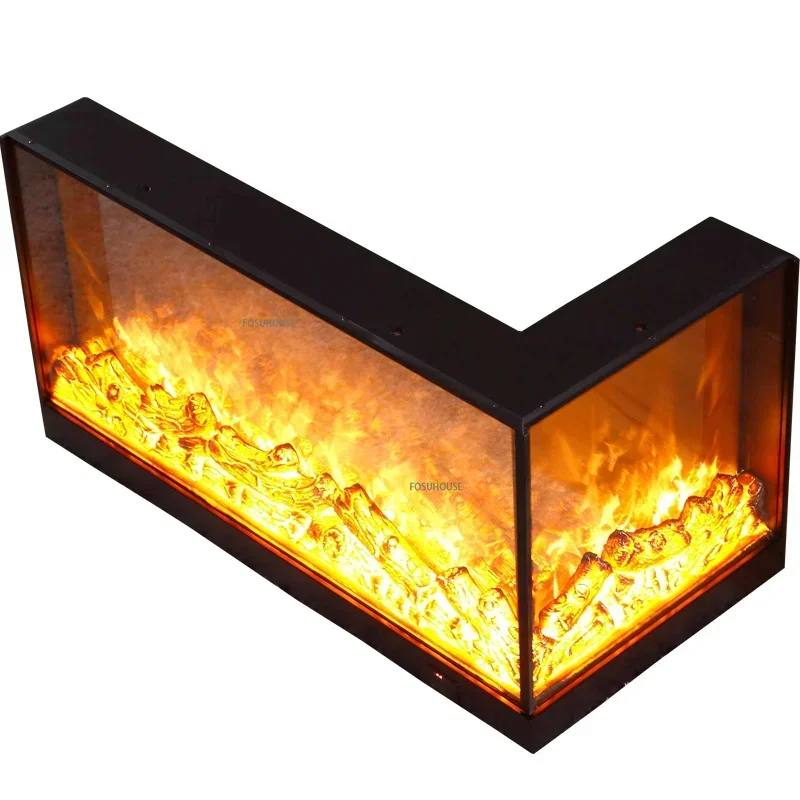 European Electric Fireplace Living Room Decoration Home Entrance Corner Fireplaces Tv Stand Background Wall Simulation Fireplace