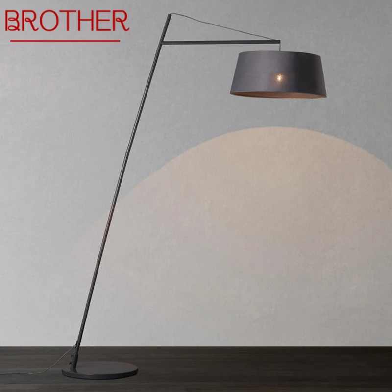 

BROTHER Nordic Fishing Floor Lamp ModernFamily Living Room Beside The Sofa Creative LED Decorative Standing Light
