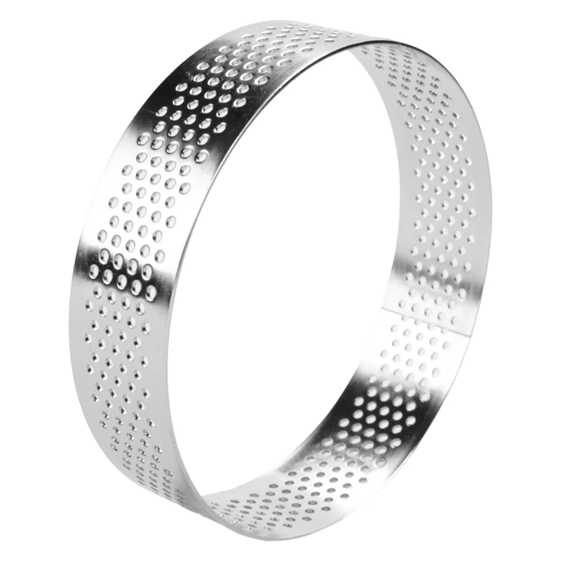 

40 Pack Stainless Steel Tart Ring, Heat-Resistant Perforated Cake Mousse Ring, Round Ring Baking Doughnut Tools, 8Cm